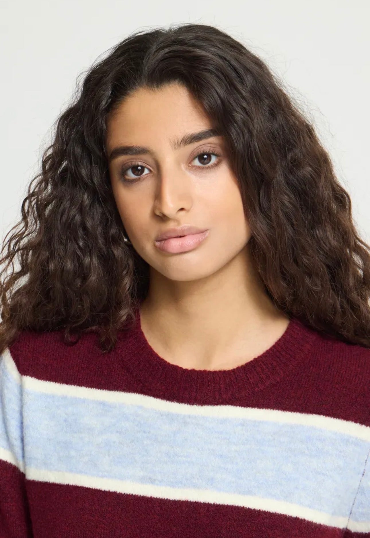 ICHI EDEEN LS JUMPER - RHODODENDRON/ WHITE/BLUE