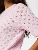 PIECES LELOU SS O-NECK KNIT ROSEATE SPOONBILL/MELANGE