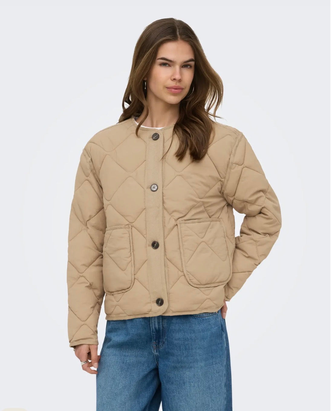 ONLY HARRIET QUILTED JACKET - CORNSTALK