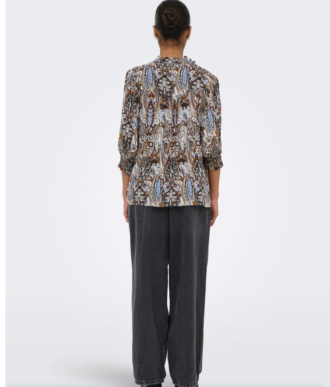 ONLY RAYA 3/4 SHIRT - CHICORY COFFEE