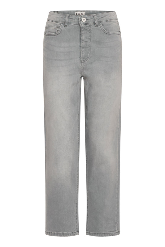 ICHI TWIGGY RAVEN CROPPED LIGHT GREY WASH 20110967