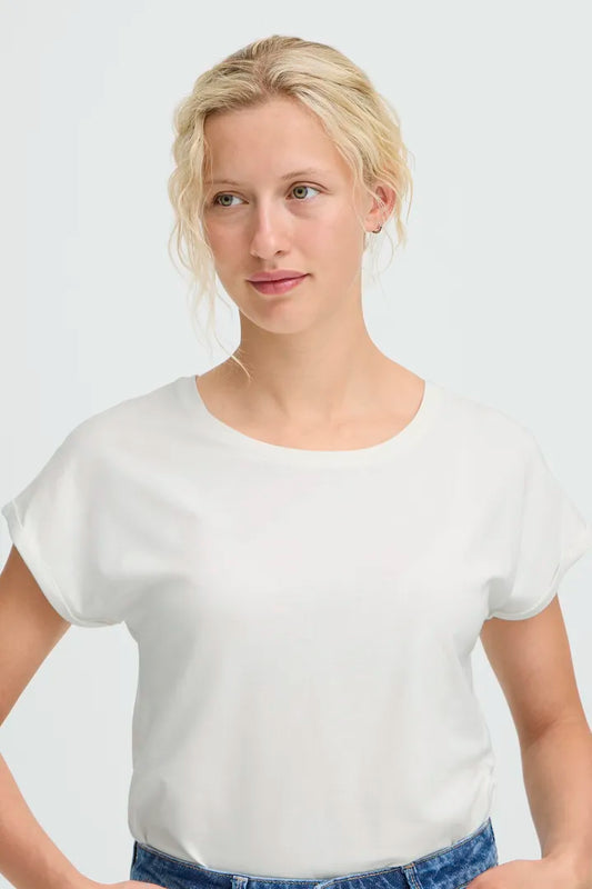 B YOUNG PAMILA SS TSHIRT OFF WHITE 20804205