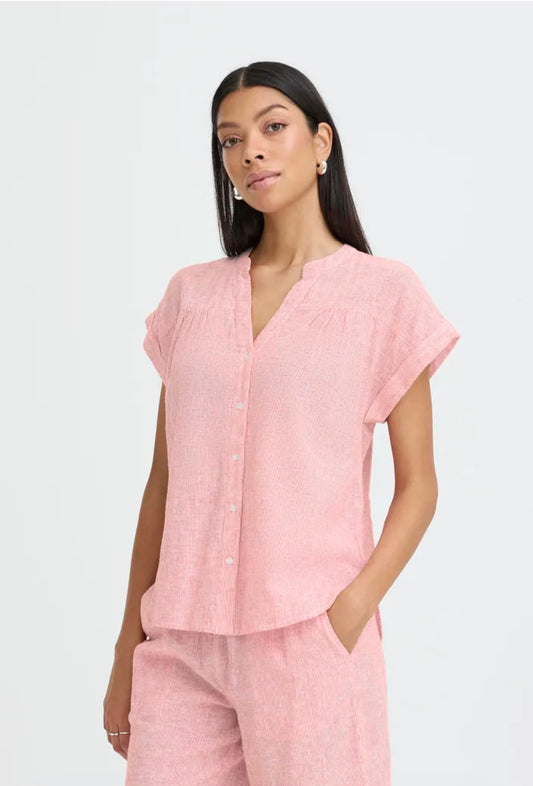 B YOUNG IZOLA SHIRT in MOLTEN LAVA STRIPE