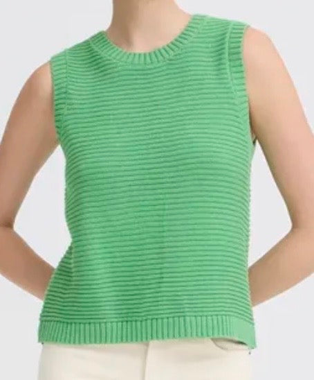 ICHI DOTTIES TIE TOP 20125352 GREENBRIAR