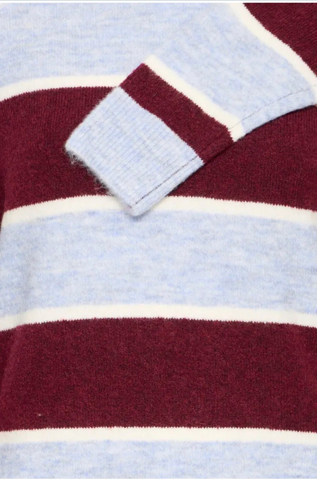 ICHI EDEEN LS JUMPER - RHODODENDRON/ WHITE/BLUE