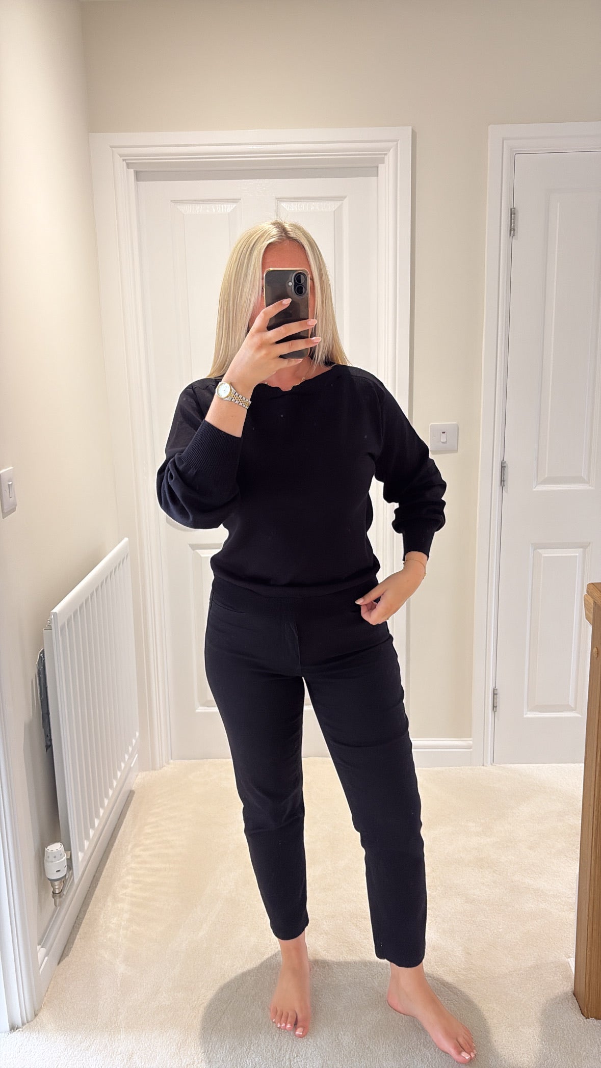 ICHI LULS BOATNECK LS PULLOVER - BLACK