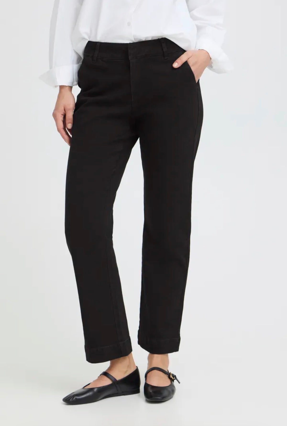 B YOUNG KAFKA DIXI STRAIGHT JEANS - BLACK DENIM