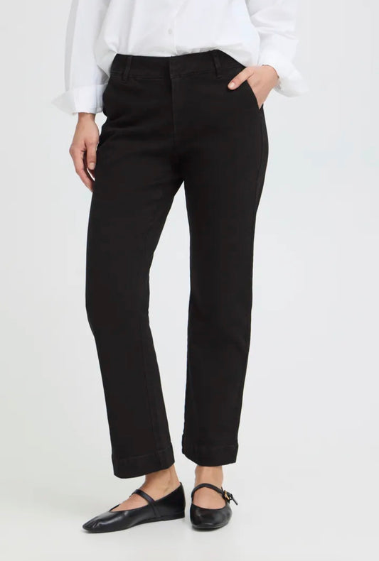 B YOUNG KAFKA DIXI STRAIGHT JEANS - BLACK DENIM