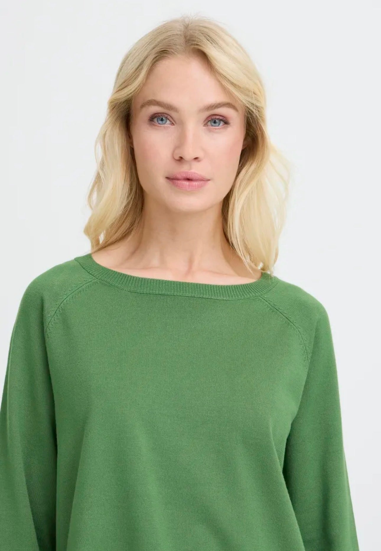 B YOUNG MMORLA O-NECK PULLOVER - ARTICHOKE GREEN