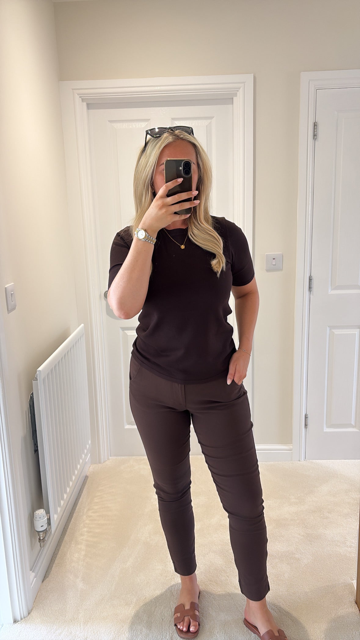 ICHI LULS O-NECK SS PULLOVER - CHOCOLATE TORTE