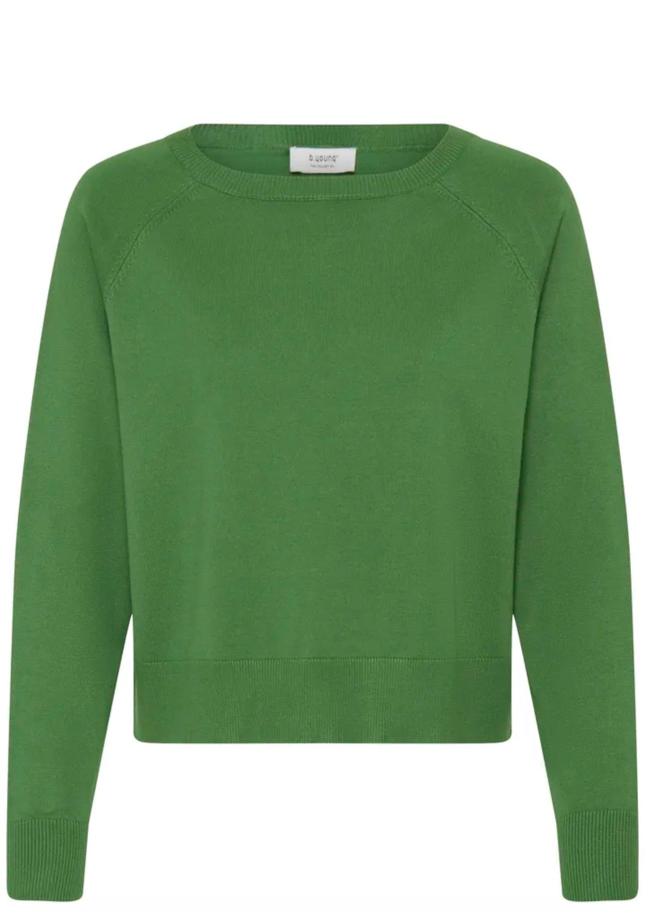 B YOUNG MMORLA O-NECK PULLOVER - ARTICHOKE GREEN