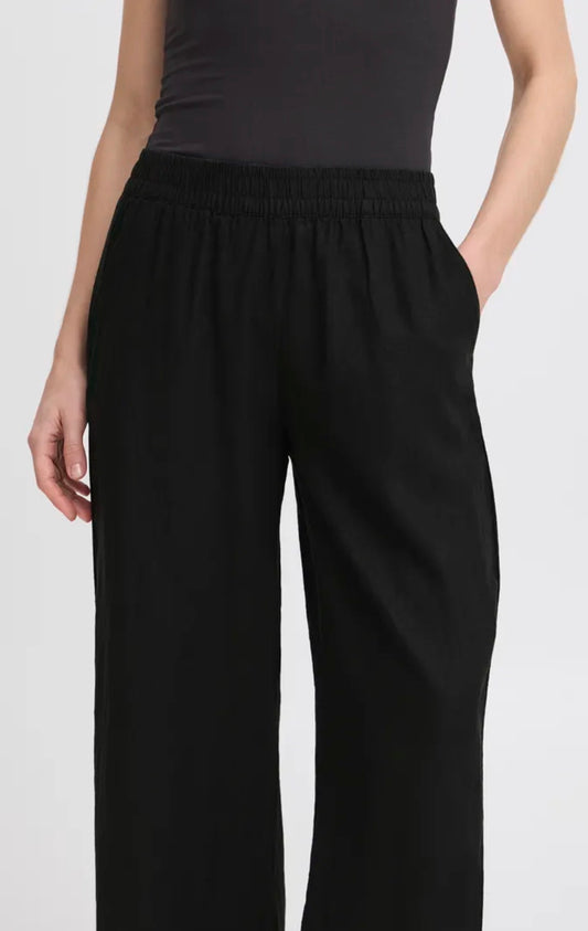 B YOUNG FALAKKA CROP TROUSERS 20813083 BLACK