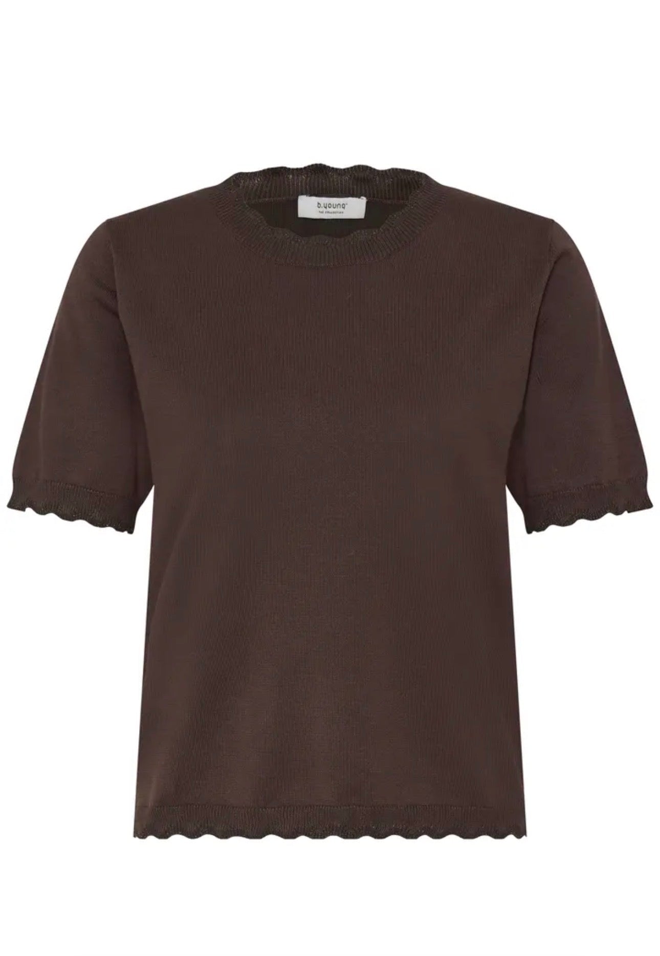 B YOUNG MMORLA LUREX SS JUMPER - JAVA BROWN