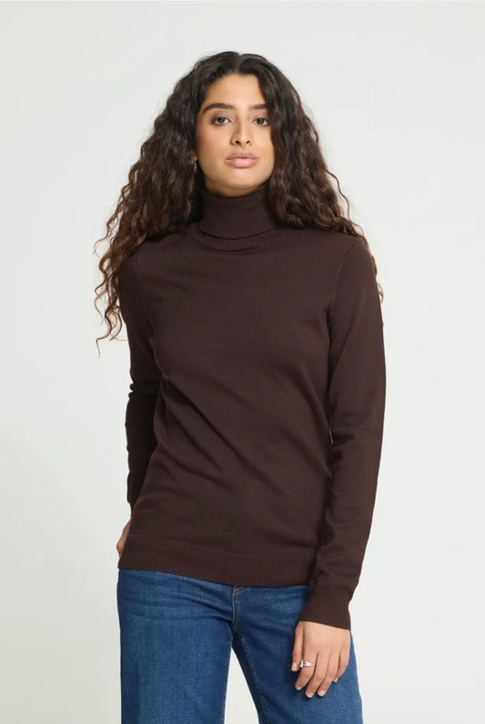 ICHI LULS ROLLNECK LS - CHOCOLATE TORTE