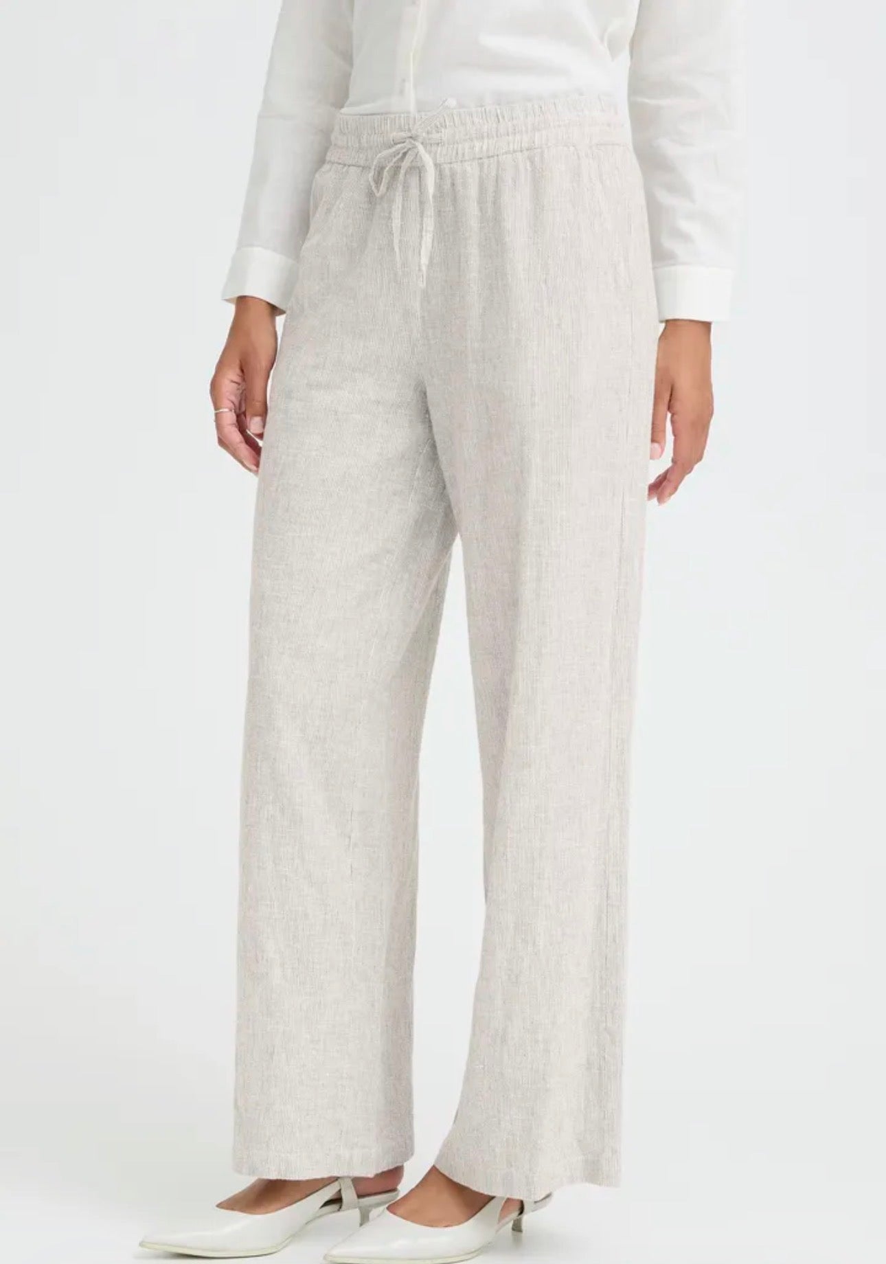 B YOUNG IZOLA PANTS in VETIVER STRIPE