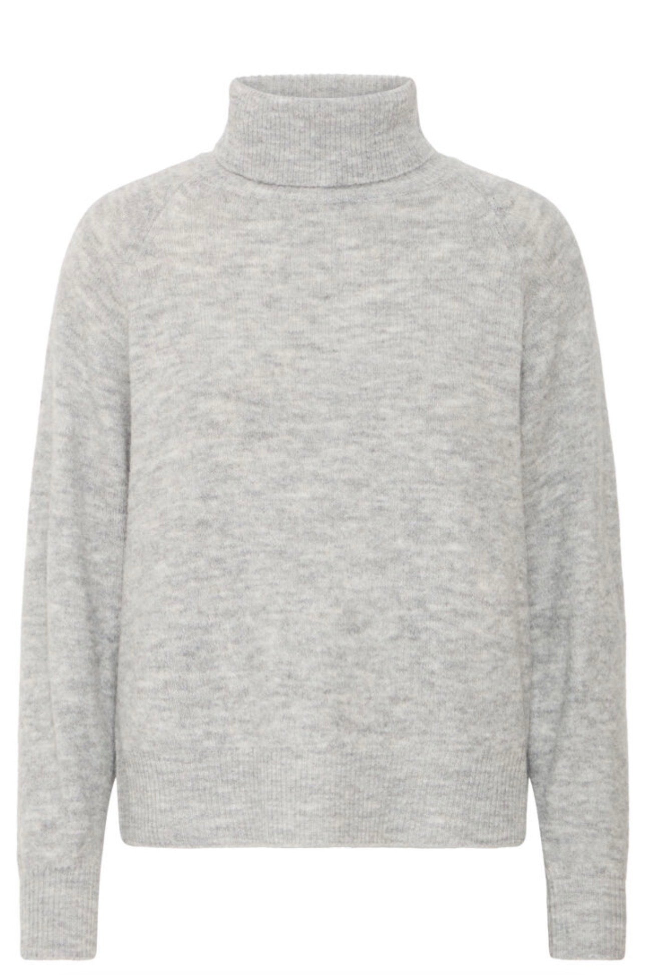 B YOUNG MONNA ROLLNECK - MID GREY MELANGE