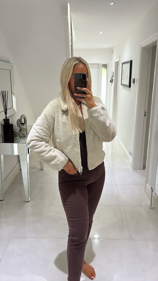 VERO MODA SOLAIMA SHORT JACKET - OATMEAL