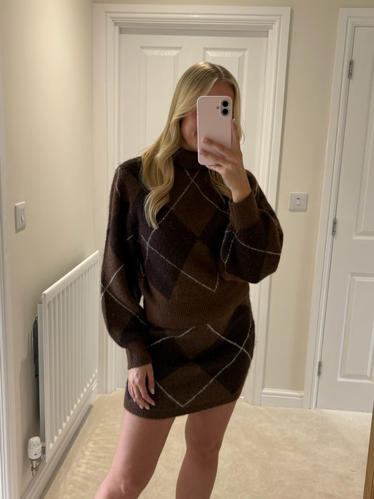 VERO MODA DARLA LS ROLLNECK PULLOVER -COCOA BROWN / CHOCOLATE