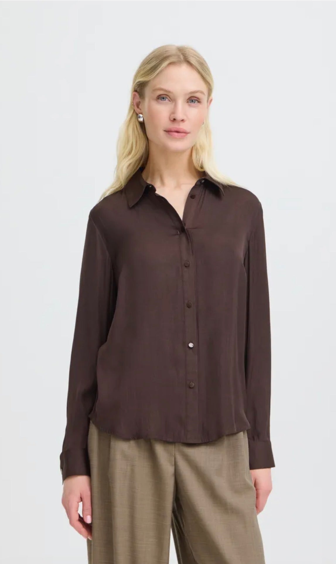 B YOUNG IVAL SHIRT - JAVA BROWN