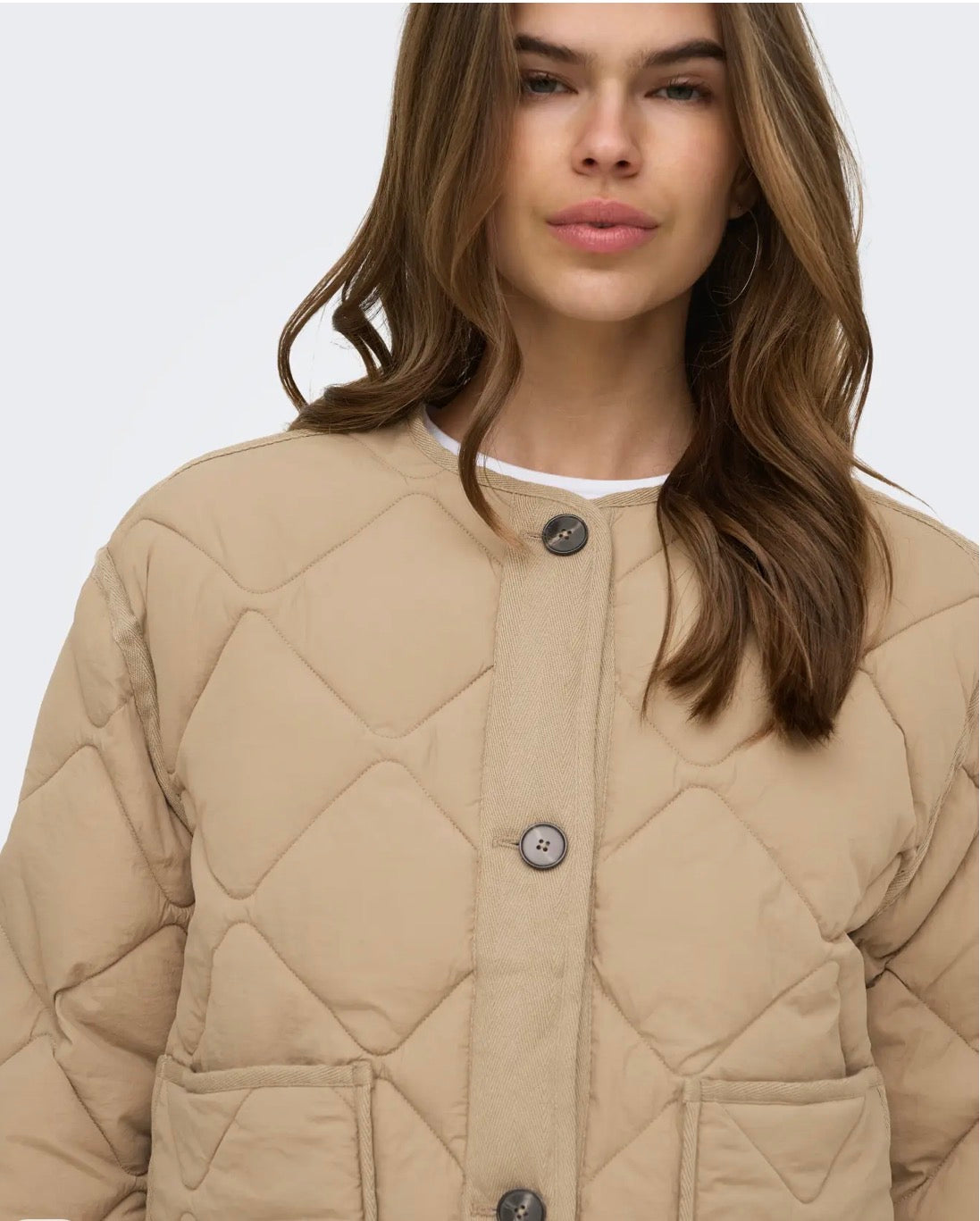 ONLY HARRIET QUILTED JACKET - CORNSTALK