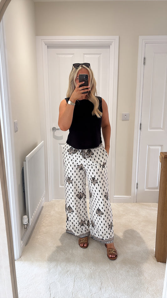 B YOUNG IKAIA LOOSE PANTS 20819637 METEORITE BOHO