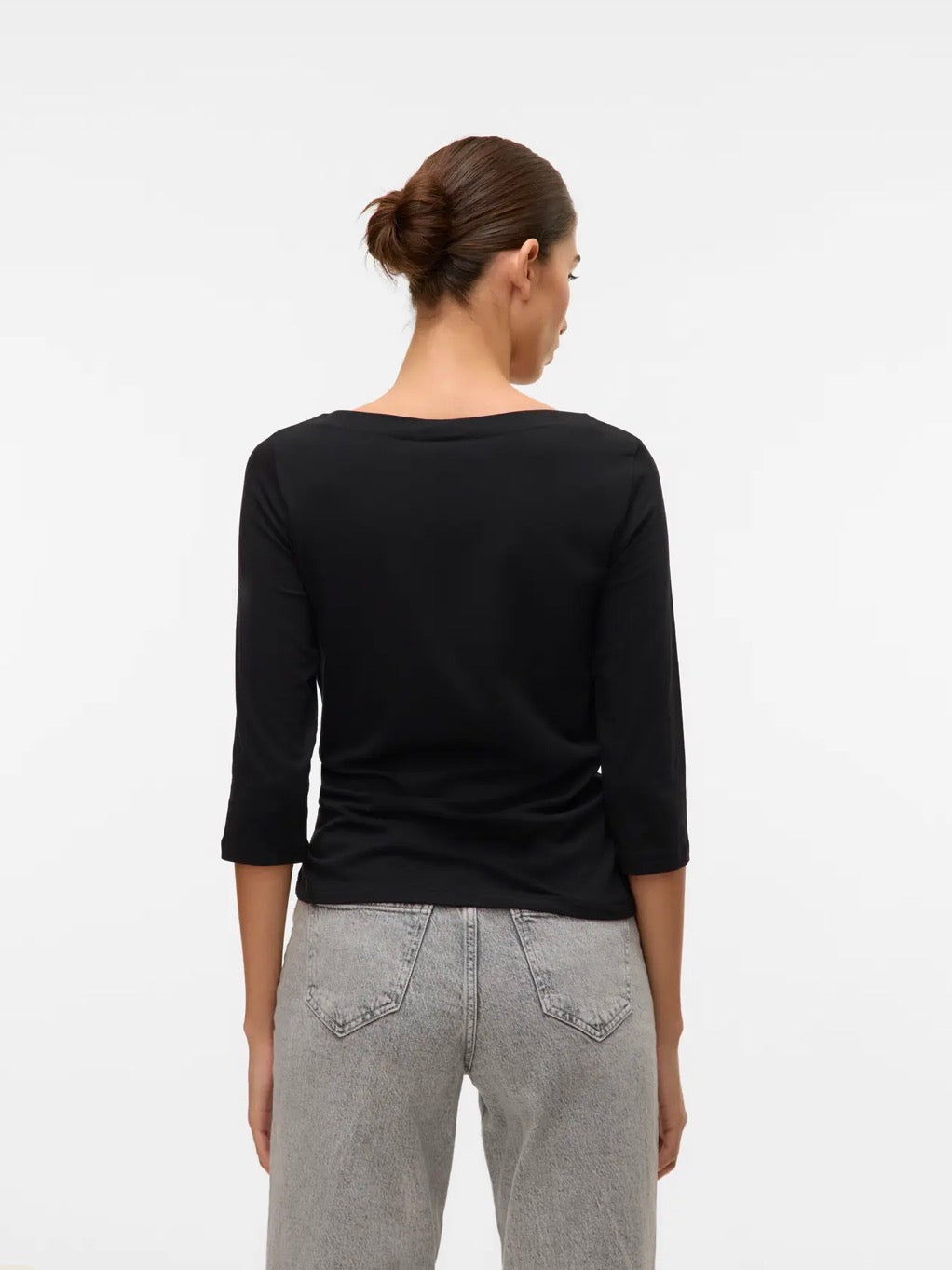 VERO MODA PANDA MODAL 3/4 TOP - BLACK
