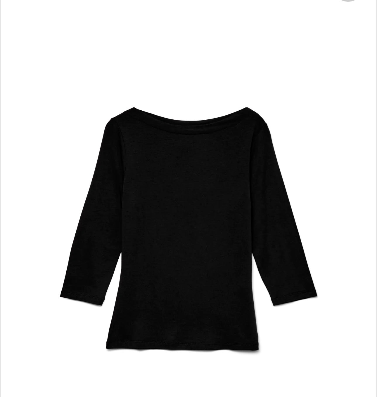 VERO MODA PANDA MODAL 3/4 TOP - BLACK