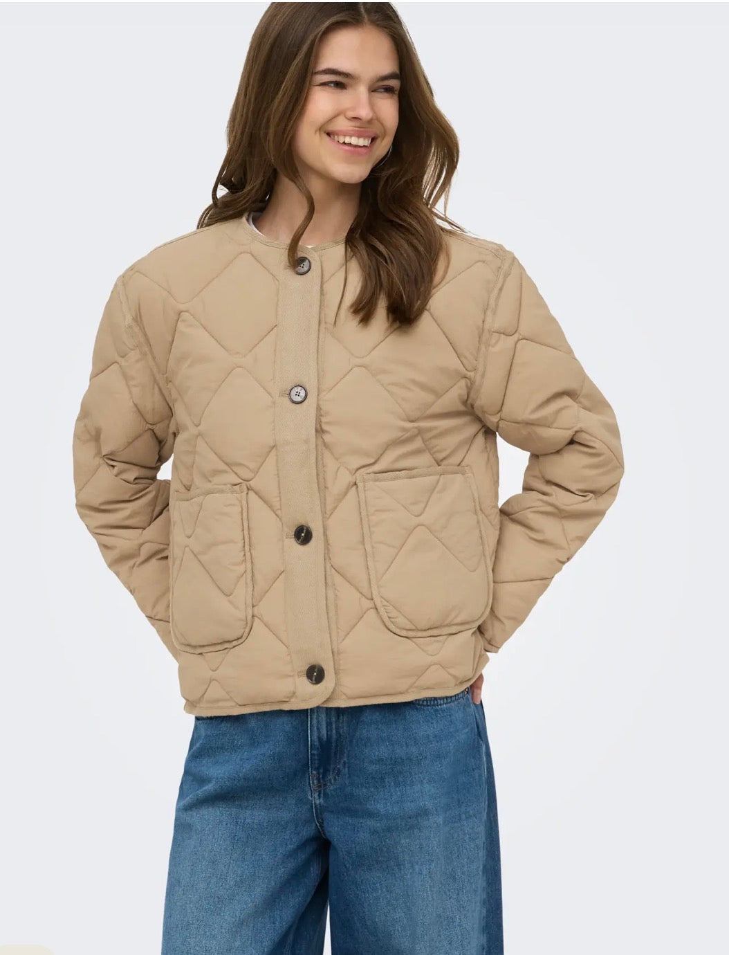ONLY HARRIET QUILTED JACKET - CORNSTALK
