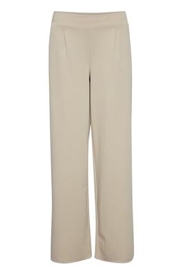 ICHI PREMIUM BRAND Long Wide Leg Kate Trousers Doeskin