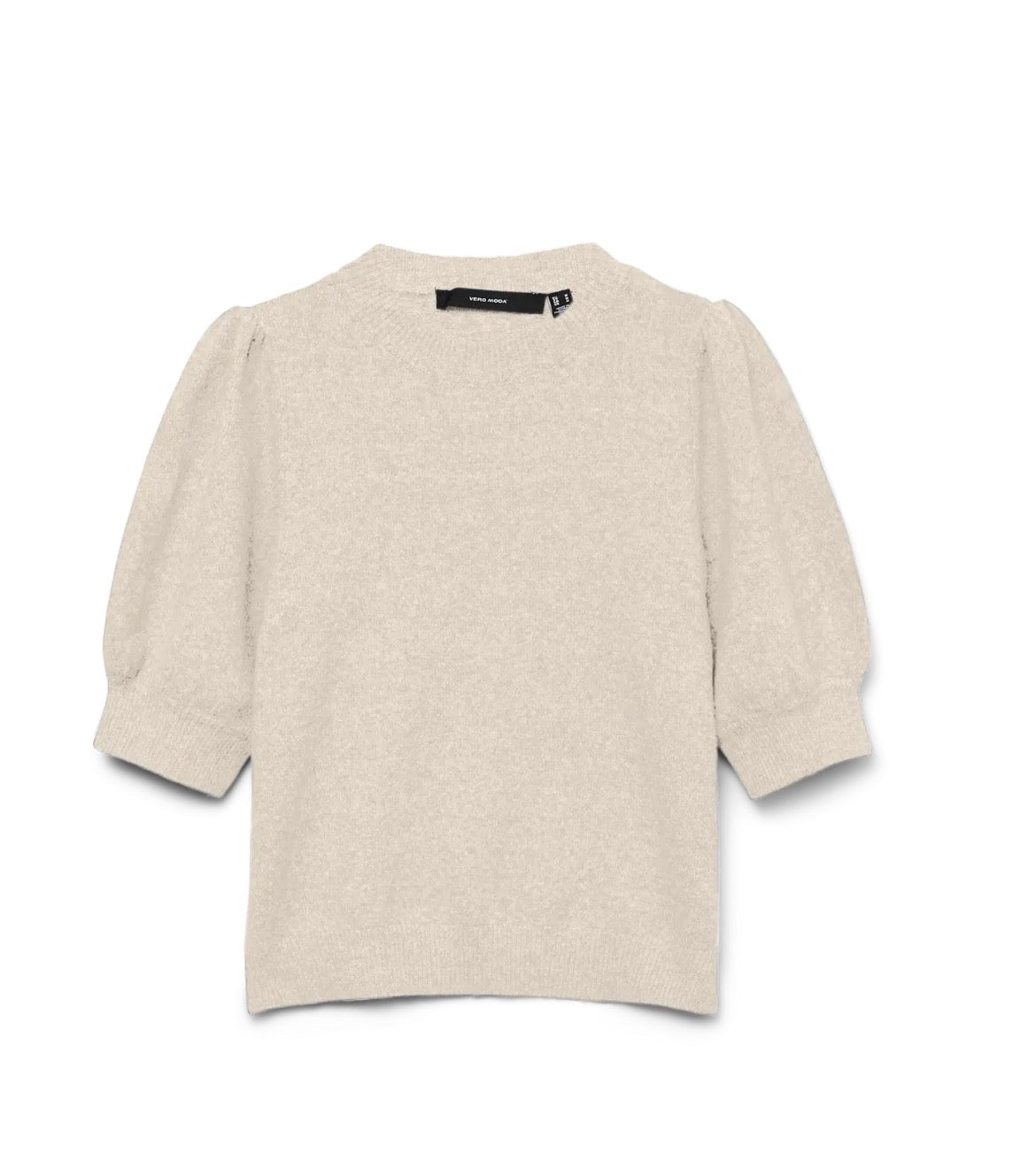 VERO MODA DOFFY 2/4 O-NECK PULLOVER BIRCH-MELANGE