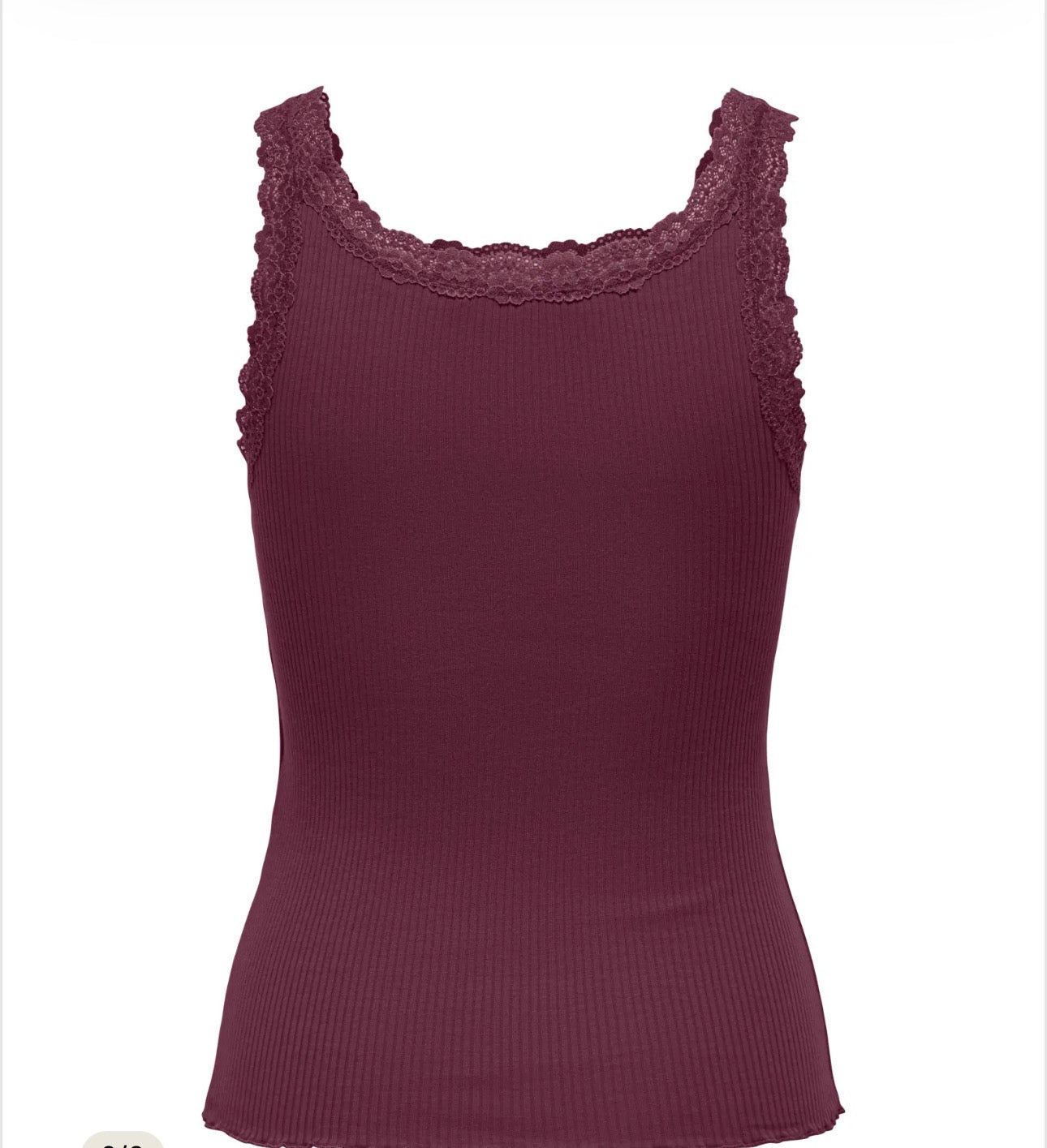 ONLY SARA SHARAI VEST TOP in FIG