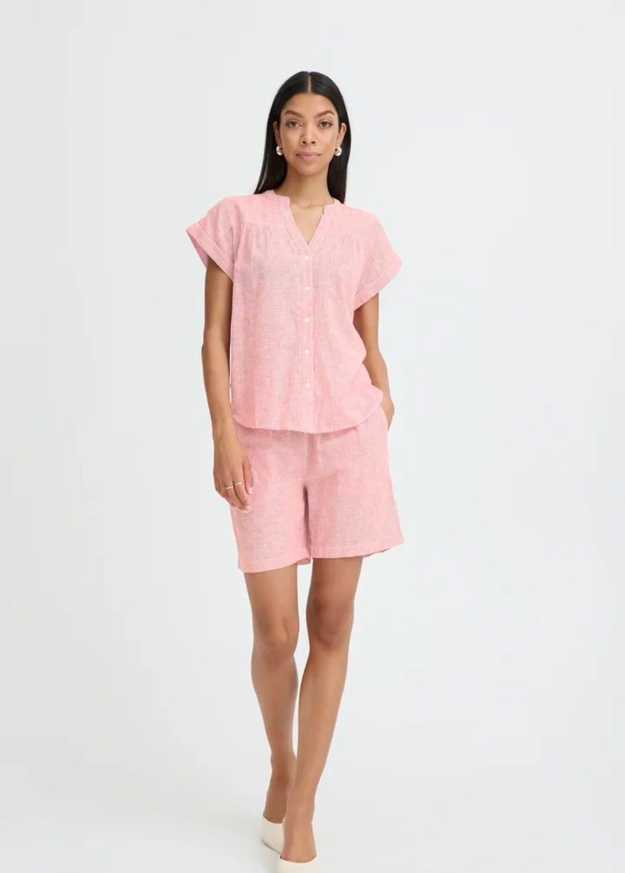 B YOUNG IZOLA SHIRT in MOLTEN LAVA STRIPE