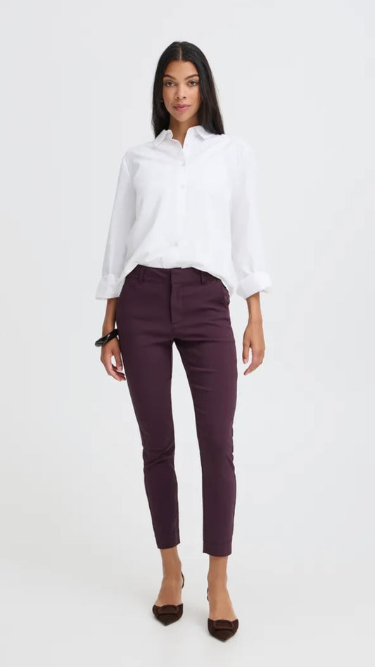 B YOUNG DIXI CHINOS - FUDGE