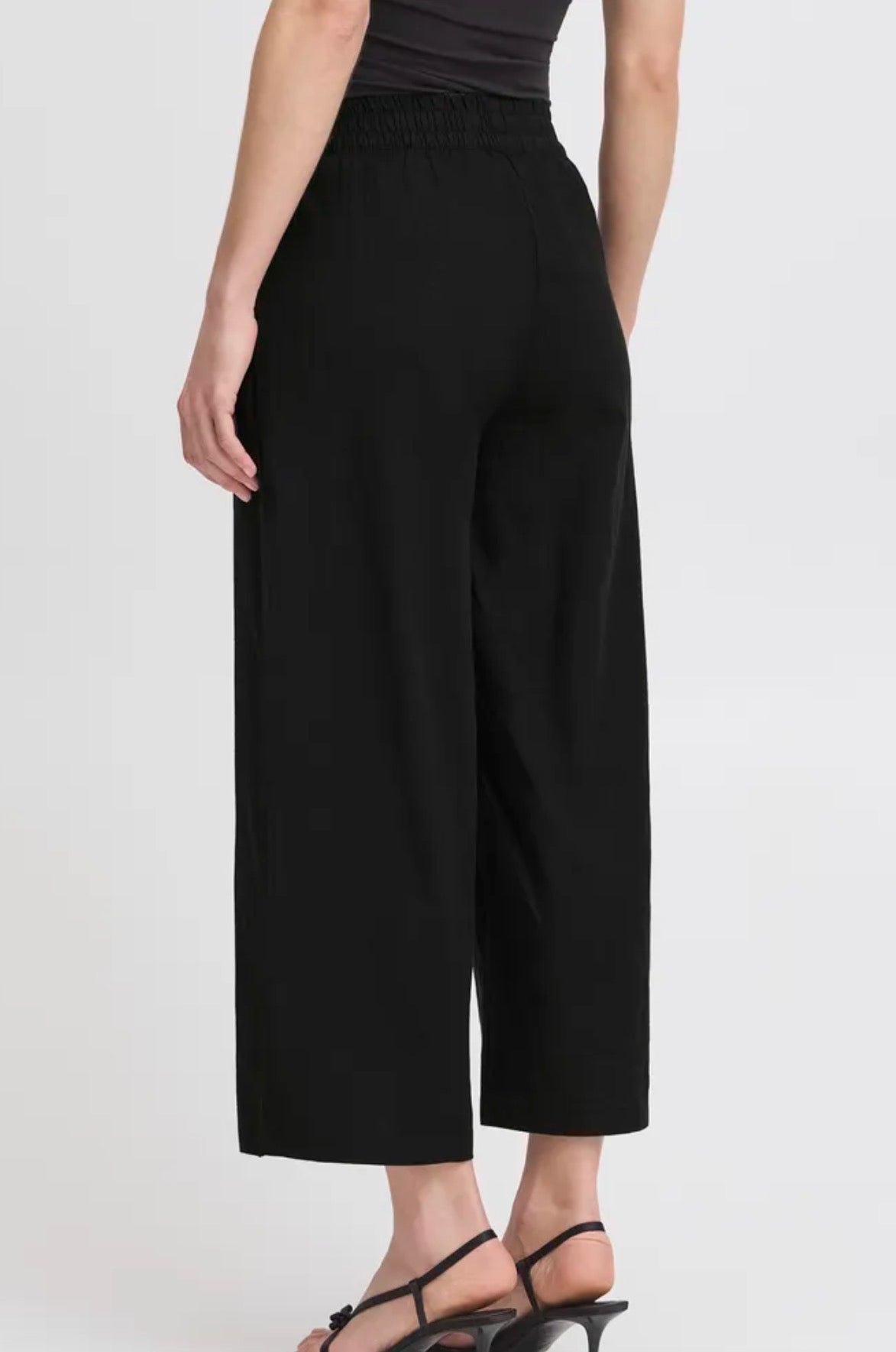 B YOUNG FALAKKA CROP TROUSERS 20813083 BLACK