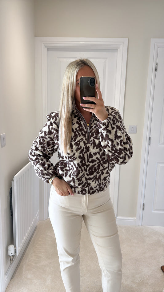 ONLY NEW DALLAS LS HIGHNECK ZIP TOP - BRACKEN DALLAS