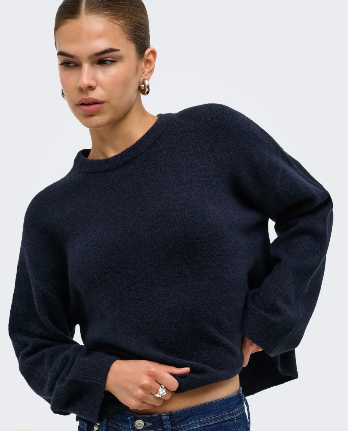 ONLY SIMONI LS O-NECK KNT PULLOVER - NIGHT SKY