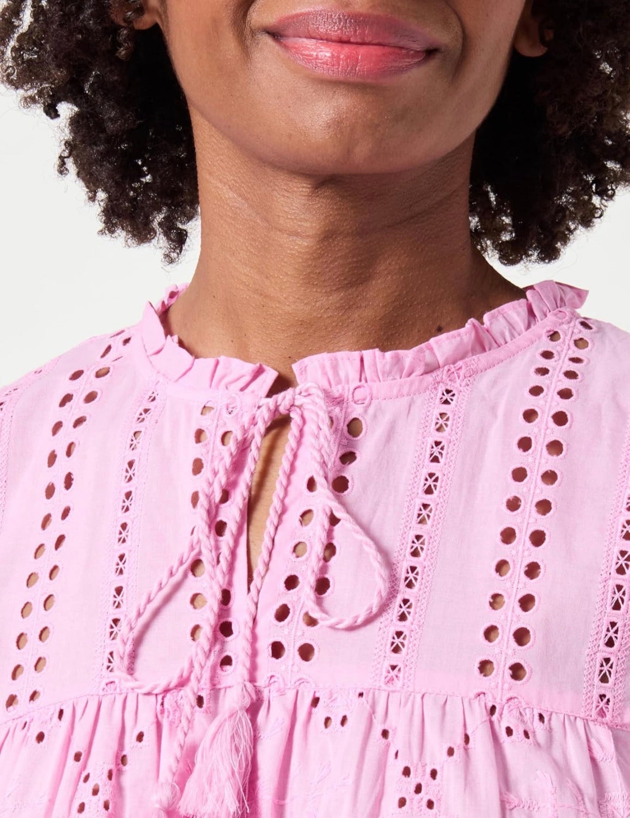 ONLY REVA LIFE EMB TOP BONBON PINK