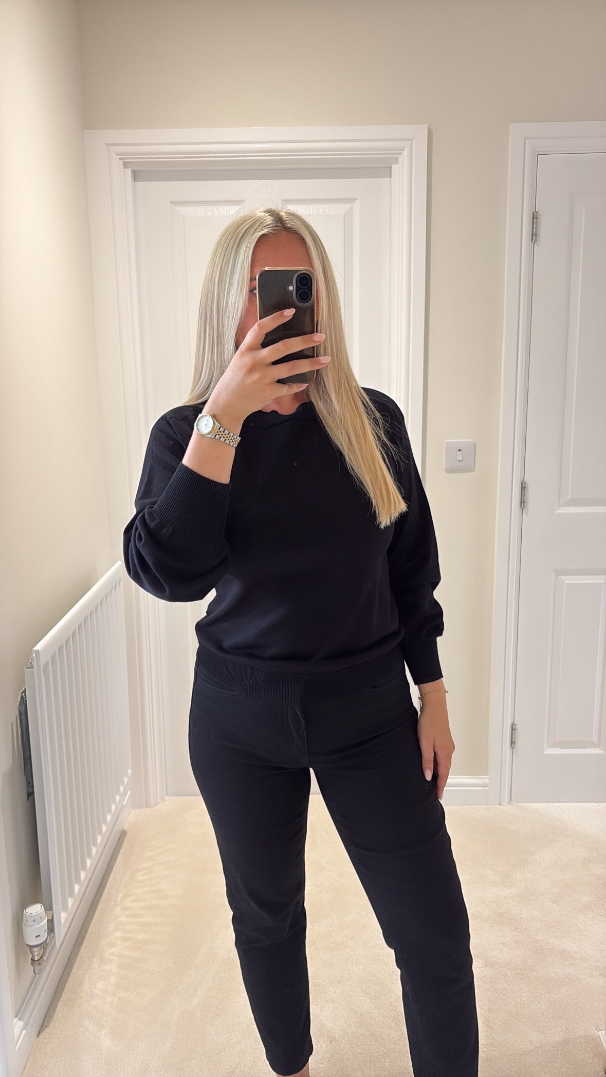 ICHI LULS BOATNECK LS PULLOVER - BLACK