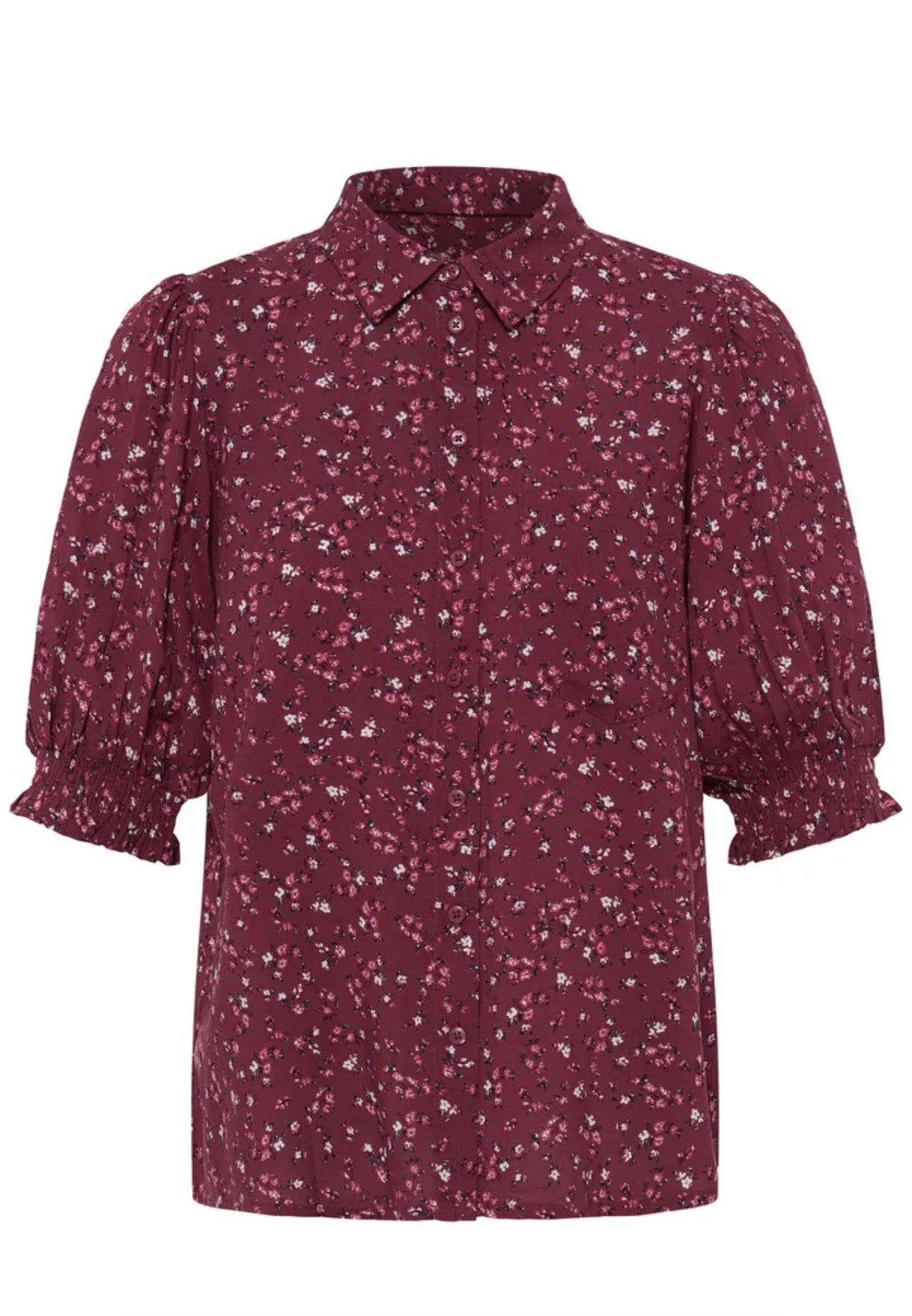 ICHI VERA BLOUSE - RHODODENDRON FLOWER PRINT