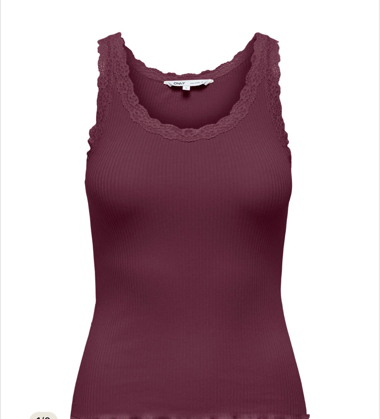 ONLY SARA SHARAI VEST TOP in FIG