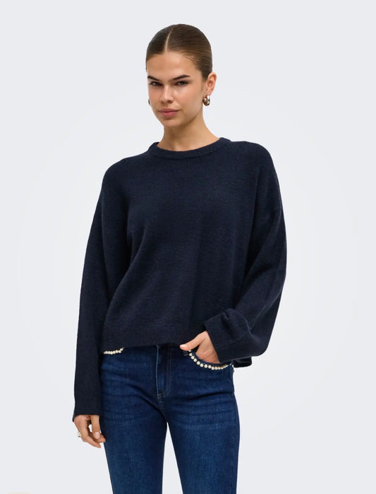 ONLY SIMONI LS O-NECK KNT PULLOVER - NIGHT SKY
