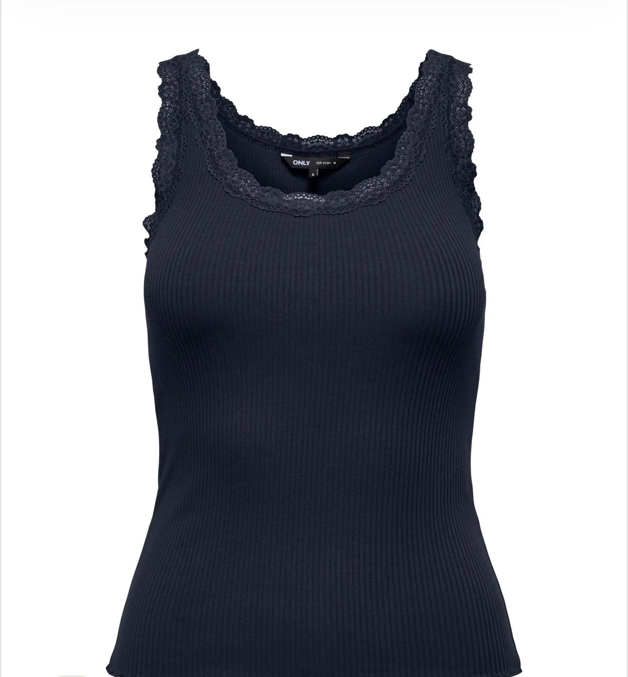 ONLY SARA SHARAI VEST TOP in NIGHT SKY NAVY