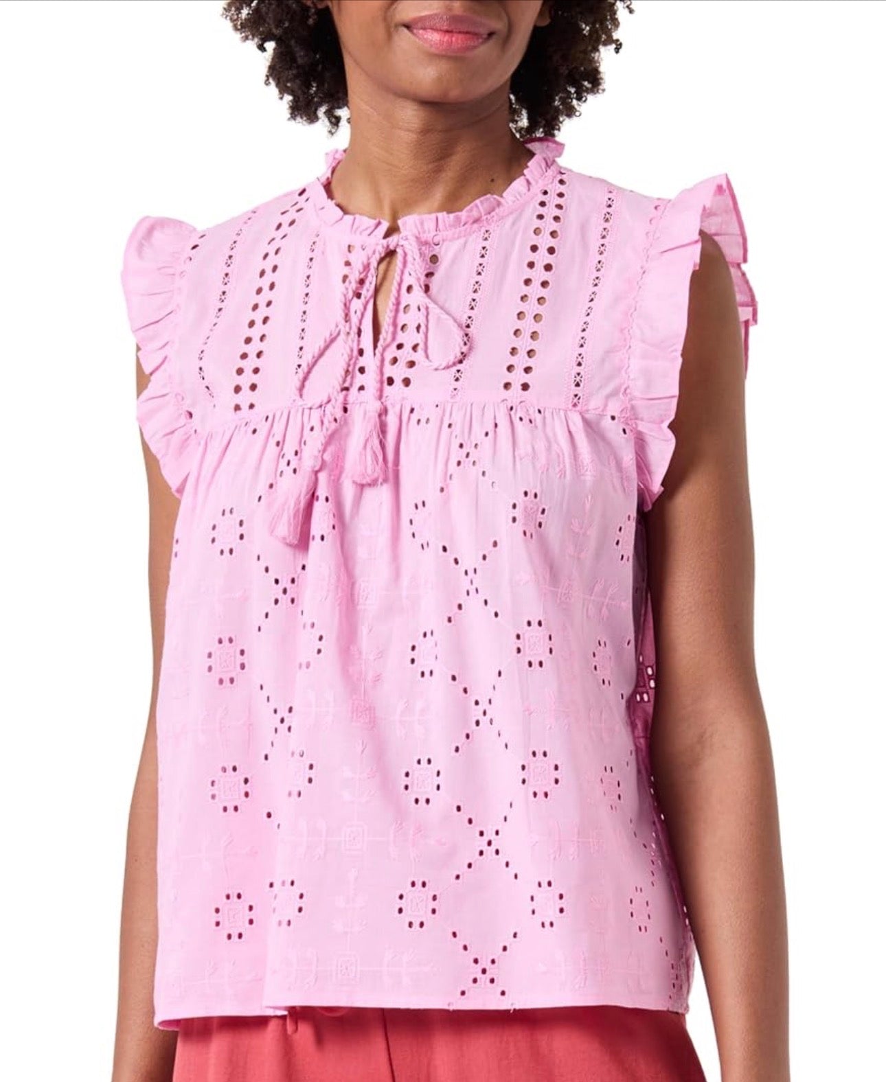 ONLY REVA LIFE EMB TOP BONBON PINK