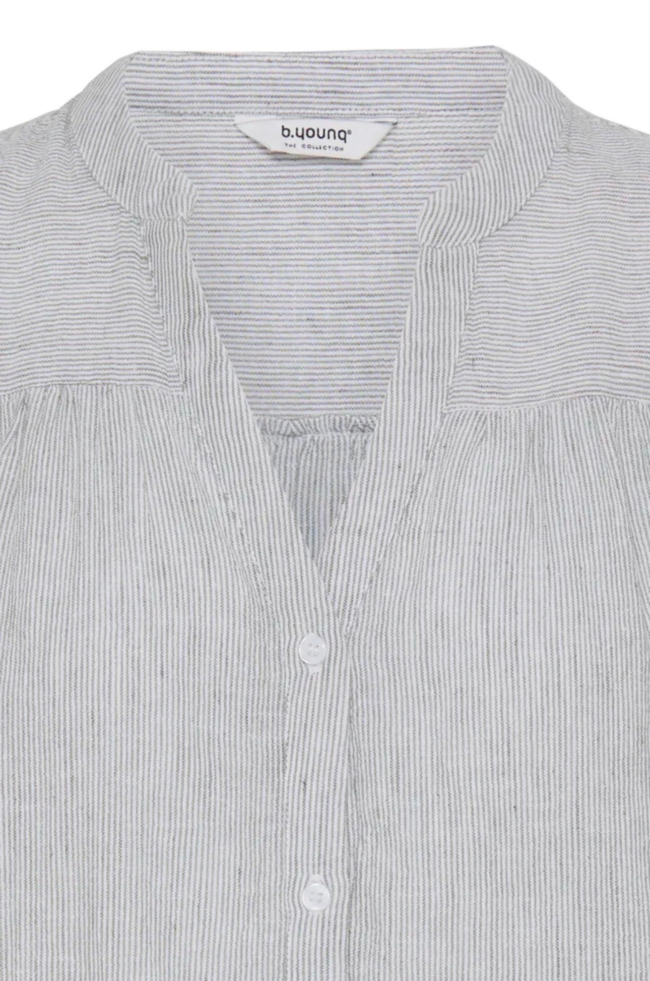 B YOUNG IZOLA SHIRT in VETIVER STRIPE