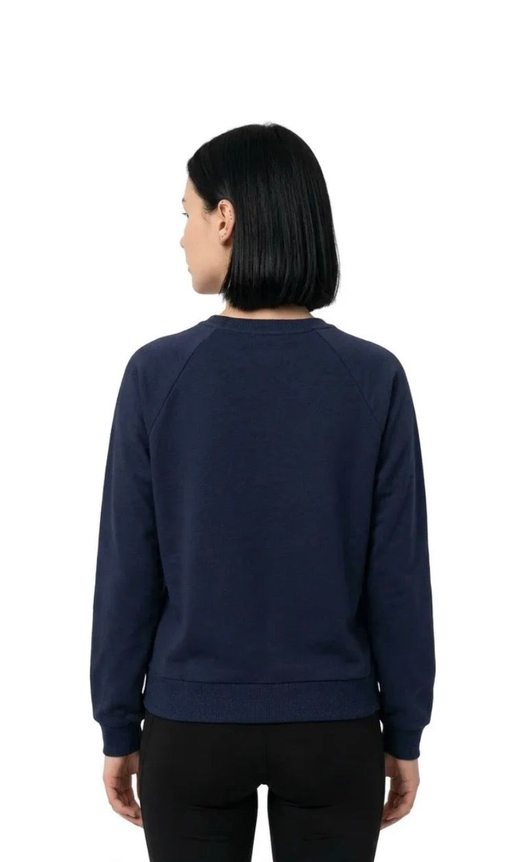 PIECES GRETA LS EMB SWEATSHIRT - SKY CAPTAIN / RED HEART