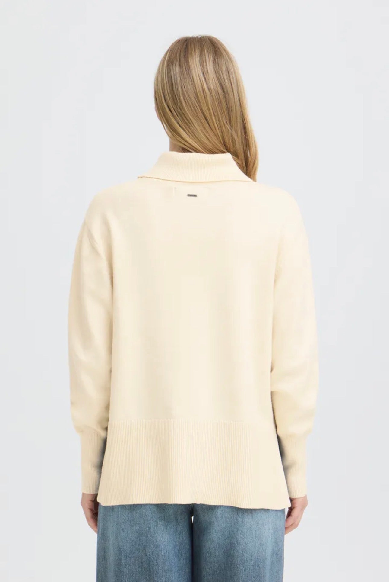 PULZ STEFFI TURTLENECK PULLOVER - BIRCH MELANGE