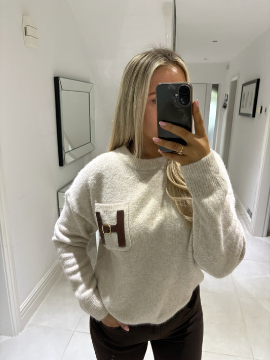 HALLIE BEIGE JUMPER