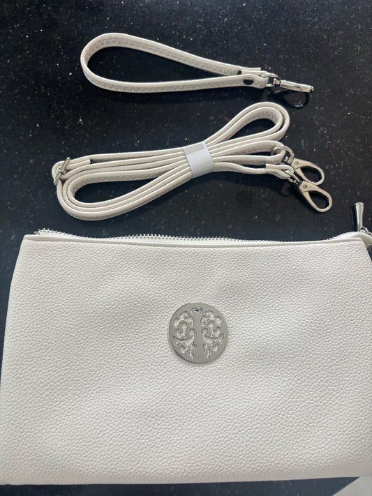 Janet Cross Body /Clutch Bag White