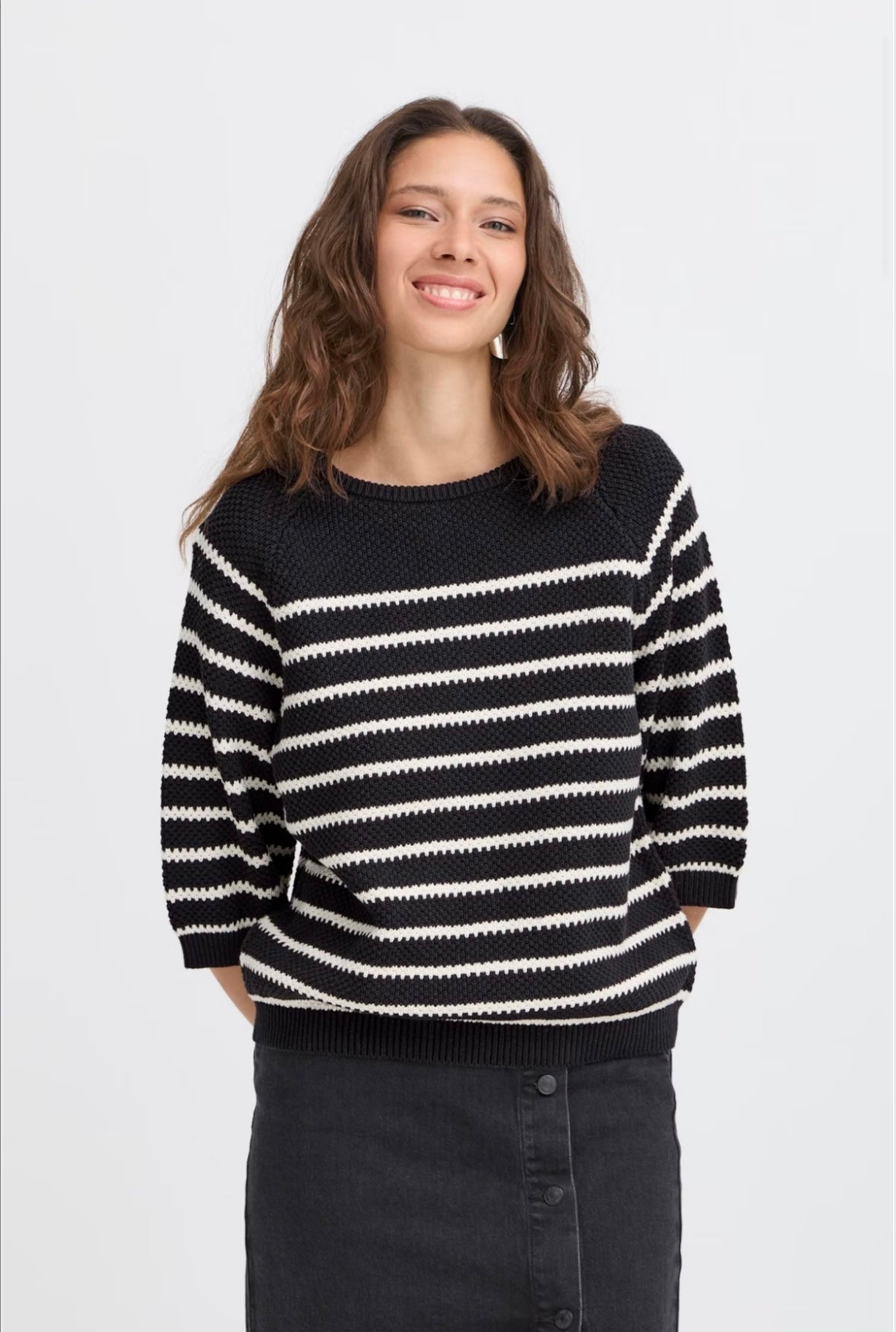 B Young Mikala Raglan Jumper Port Royale mix 20817113