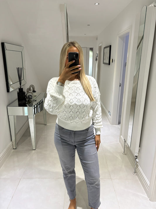 ONLY BRYNN LIFE STRUCTURE LS PULL KNIT 15222853 CLOUD DANCER